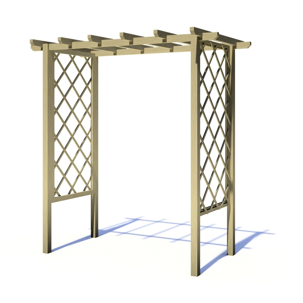 Shire 6x3FT Arch Trellis Pressure Treated Pergola - JJ Building Materials
