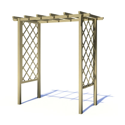 Shire 6x3FT Arch Trellis Pressure Treated Pergola - JJ Building Materials