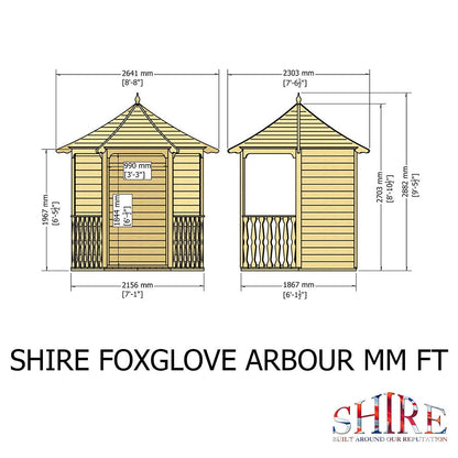 Shire 7x6ft Arbour - JJ Building Materials