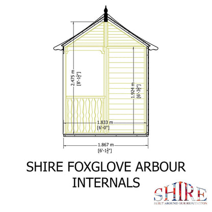 Shire 7x6ft Arbour - JJ Building Materials