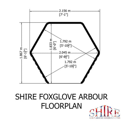 Shire 7x6ft Arbour - JJ Building Materials