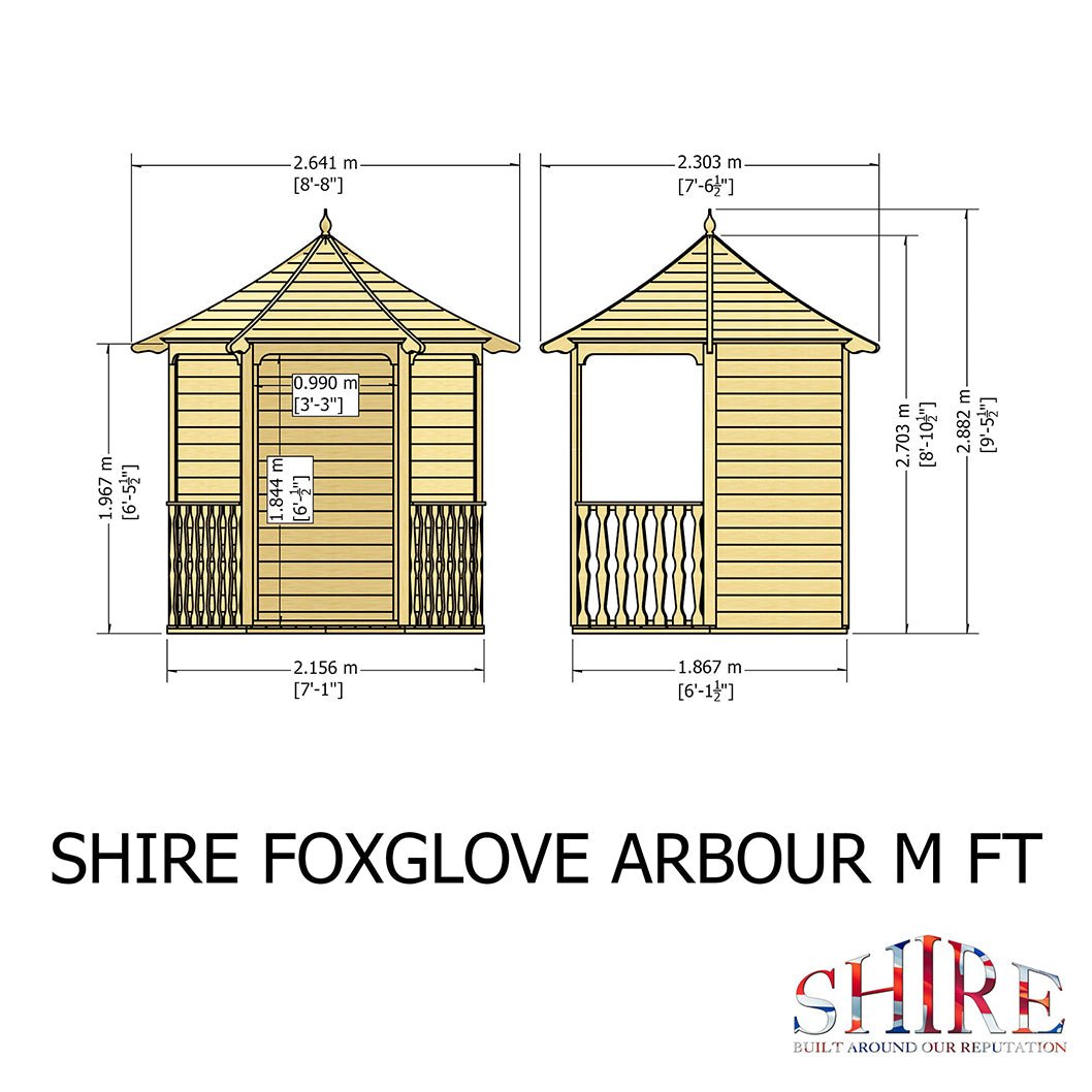 Shire 7x6ft Arbour - JJ Building Materials