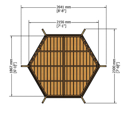 Shire 7x6ft Arbour - JJ Building Materials
