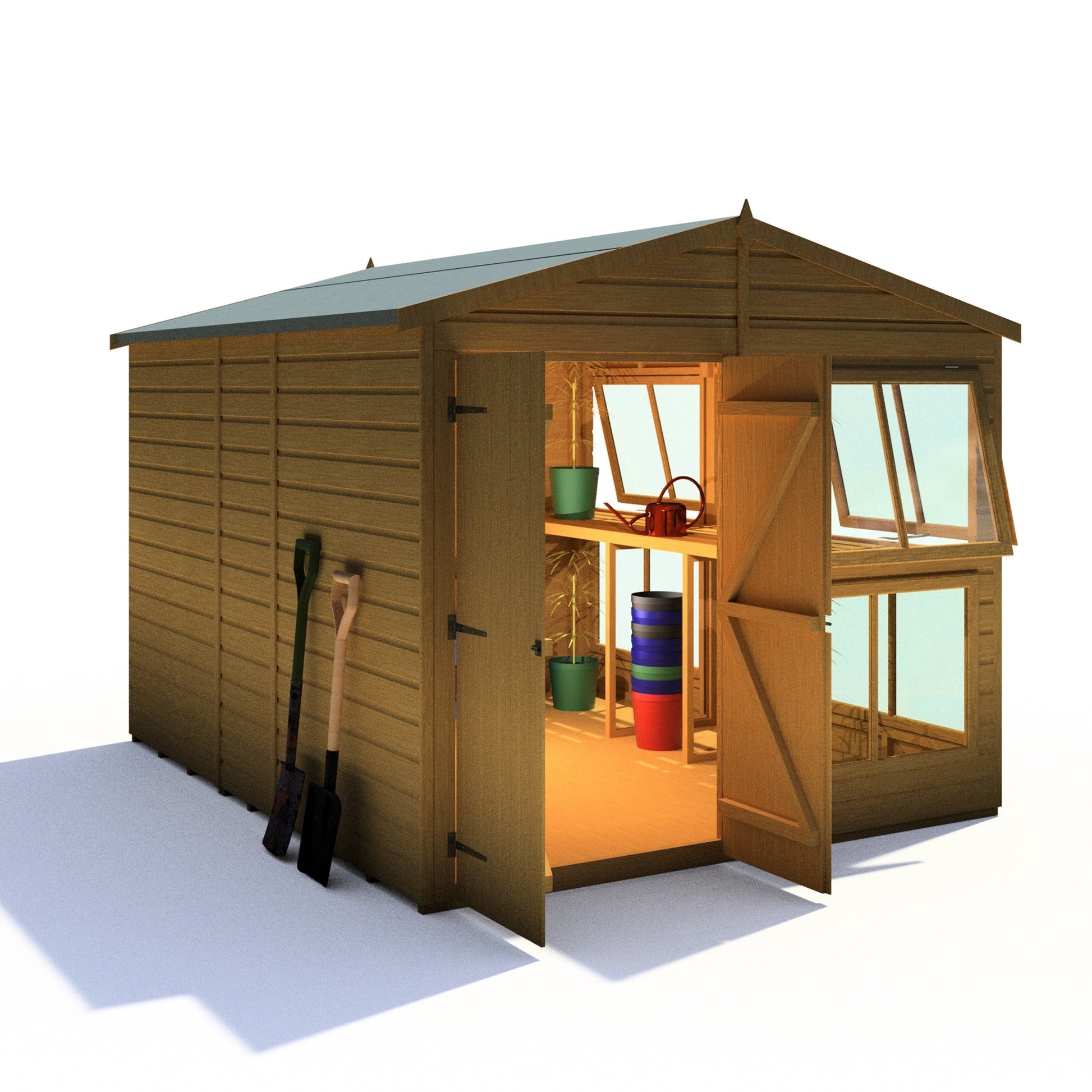 Shire 8 x 10ft Sun Hut Potting Shed - JJ Building Materials