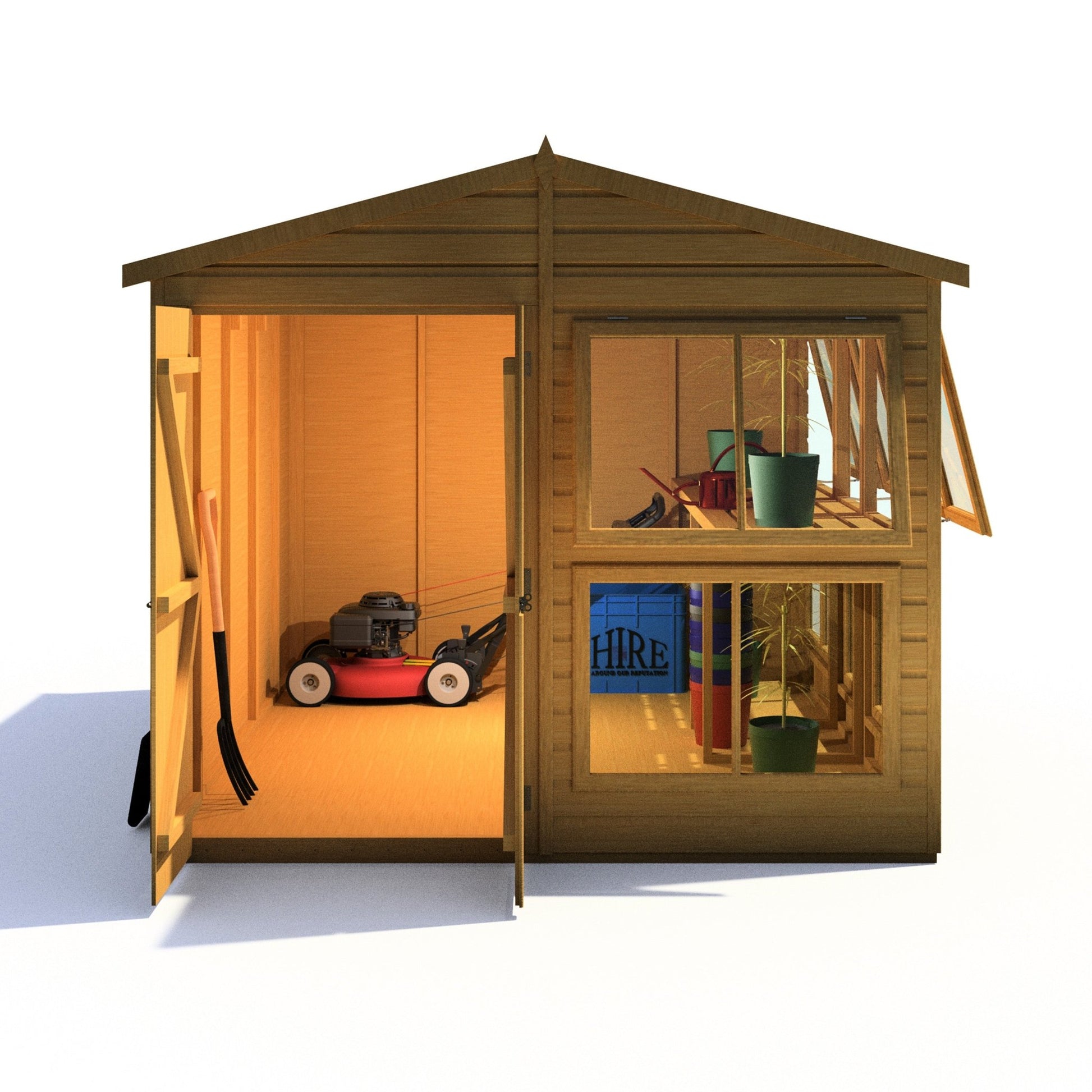 Shire 8 x 10ft Sun Hut Potting Shed - JJ Building Materials