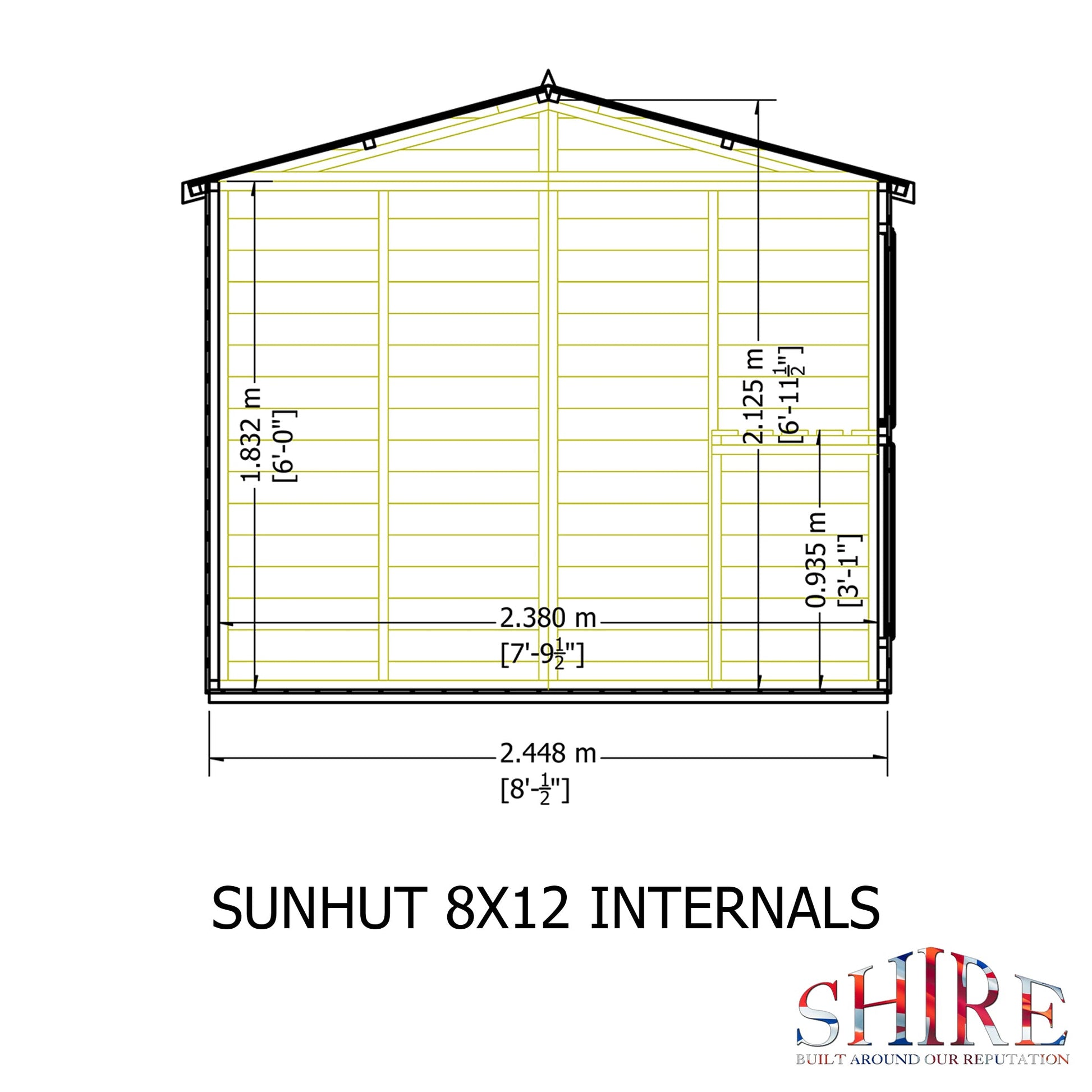Shire 8 x 12ft Sun Hut - JJ Building Materials