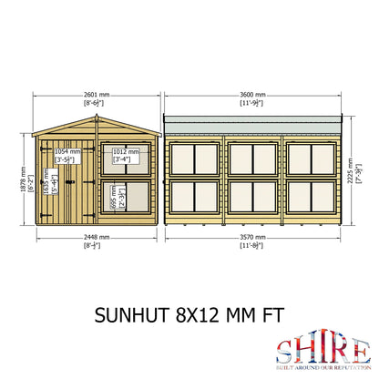 Shire 8 x 12ft Sun Hut - JJ Building Materials