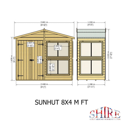 Shire 8 x 4ft Sun Hut - JJ Building Materials