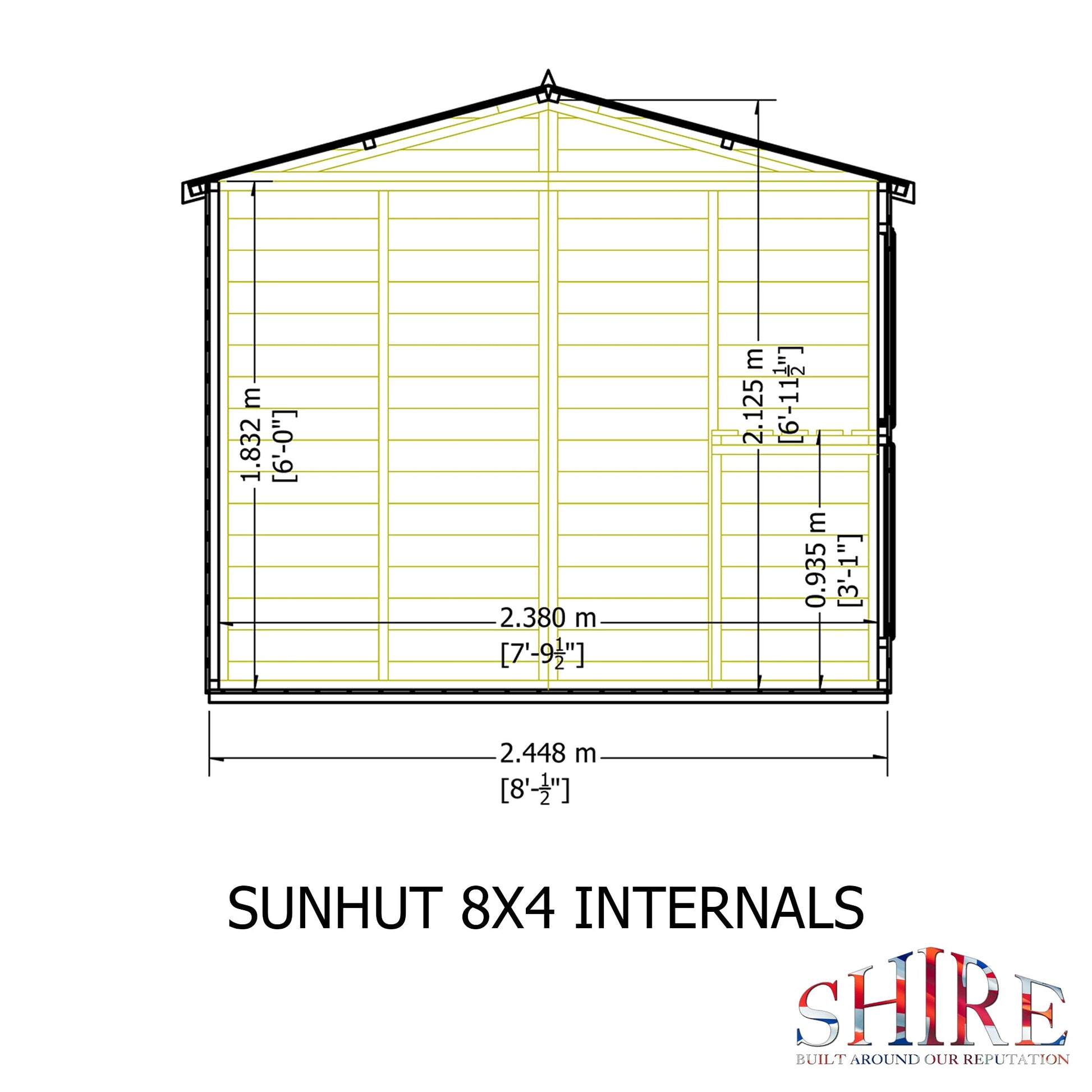 Shire 8 x 4ft Sun Hut - JJ Building Materials