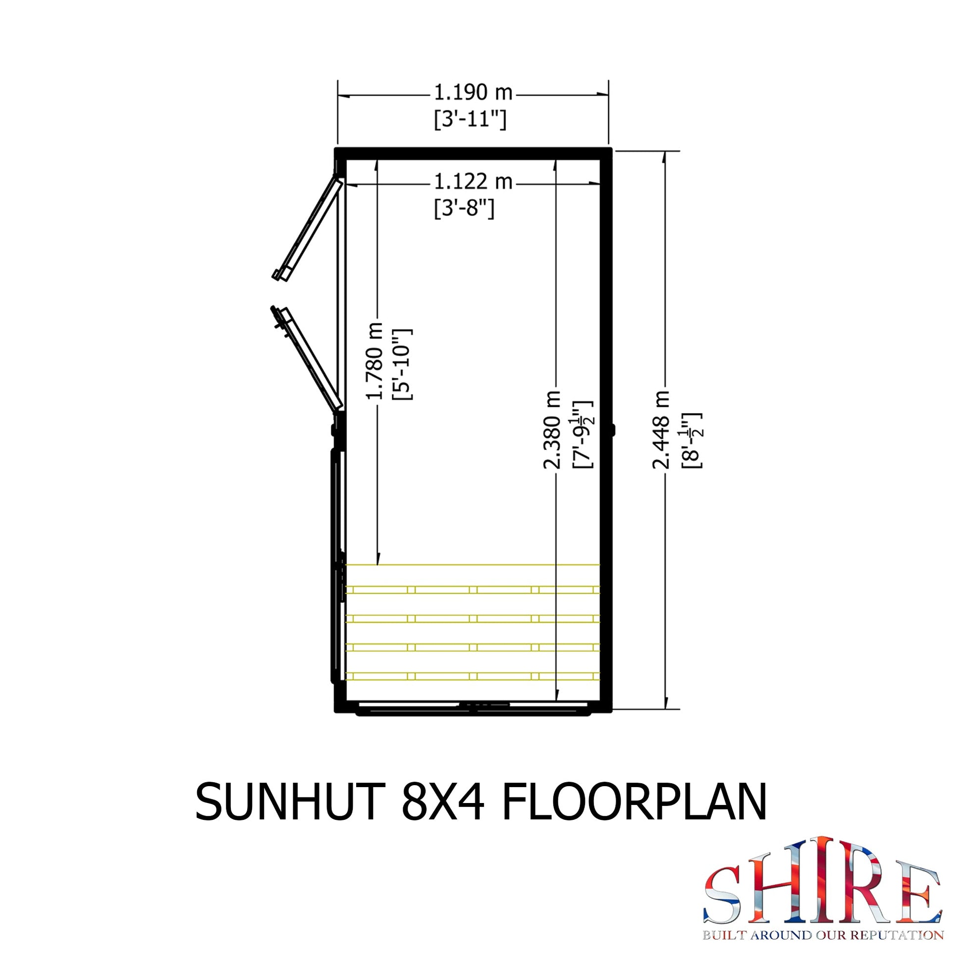 Shire 8 x 4ft Sun Hut - JJ Building Materials