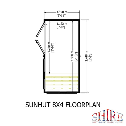Shire 8 x 4ft Sun Hut - JJ Building Materials