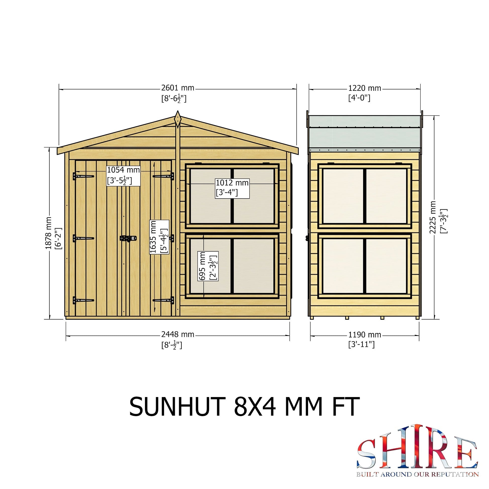 Shire 8 x 4ft Sun Hut - JJ Building Materials