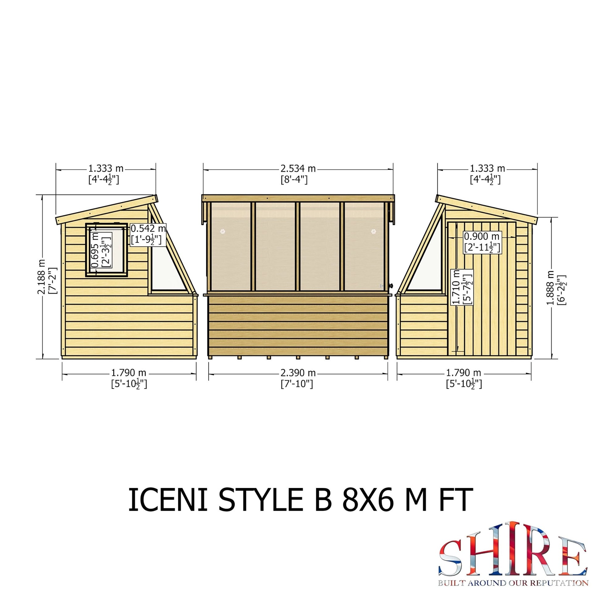 Shire 8 x 6ft Style B Shiplap Potting Shed - JJ Building Materials