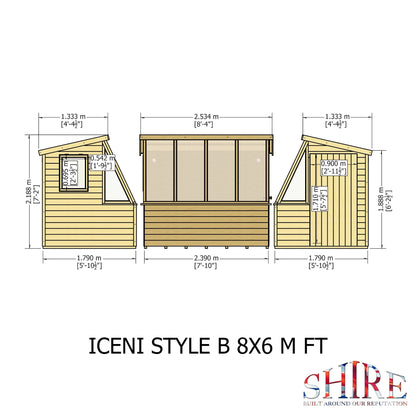 Shire 8 x 6ft Style B Shiplap Potting Shed - JJ Building Materials
