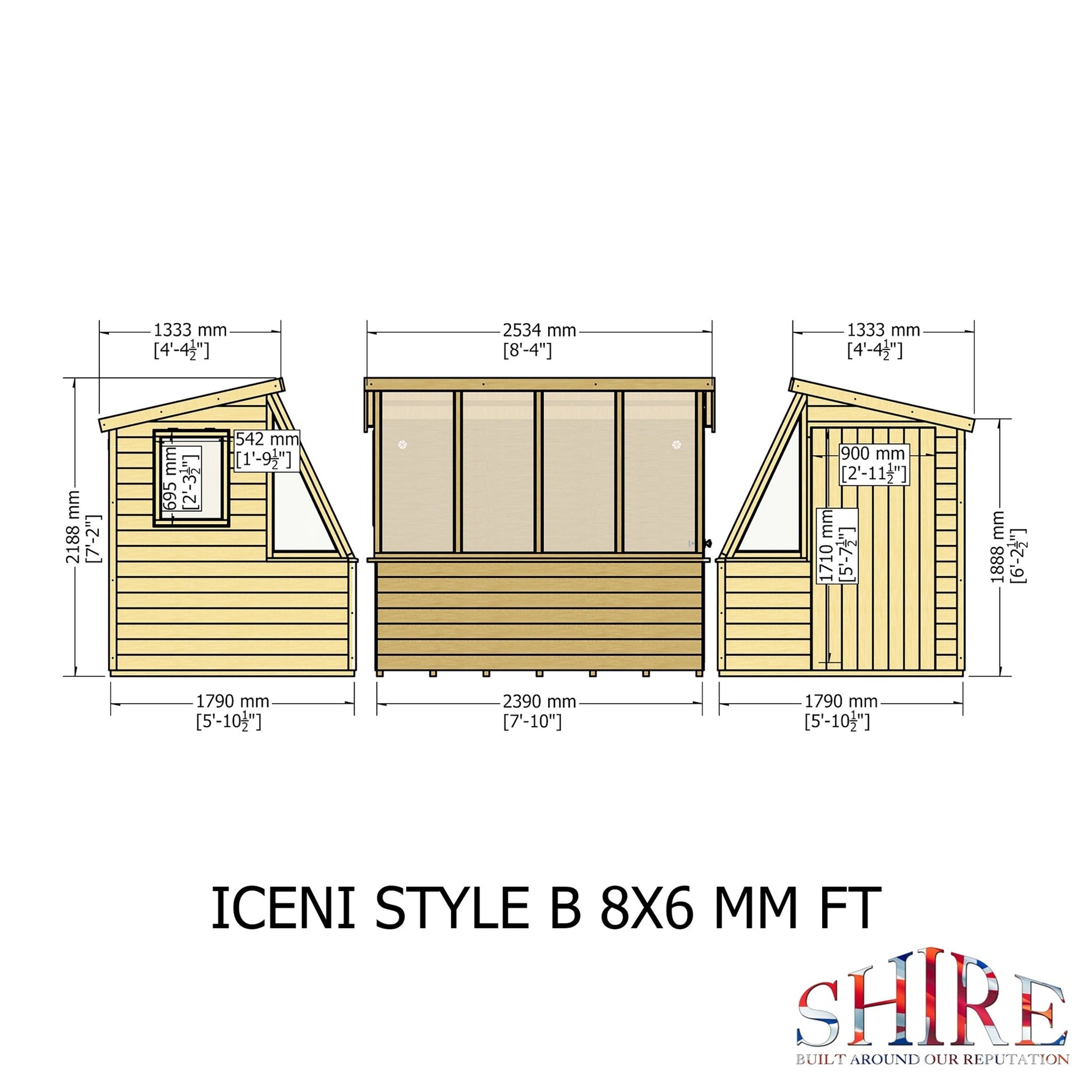 Shire 8 x 6ft Style B Shiplap Potting Shed - JJ Building Materials