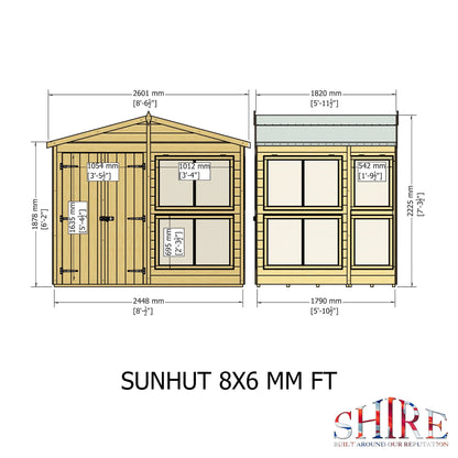 Shire 8 x 6ft Sun Hut - JJ Building Materials