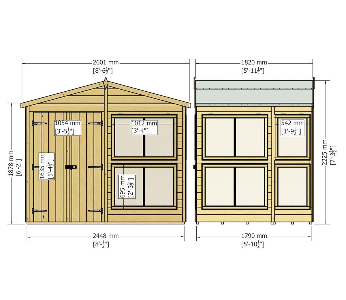Shire 8 x 6ft Sun Hut - JJ Building Materials