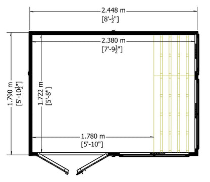 Shire 8 x 6ft Sun Hut - JJ Building Materials