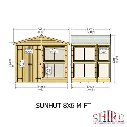 Shire 8 x 6ft Sun Hut - JJ Building Materials