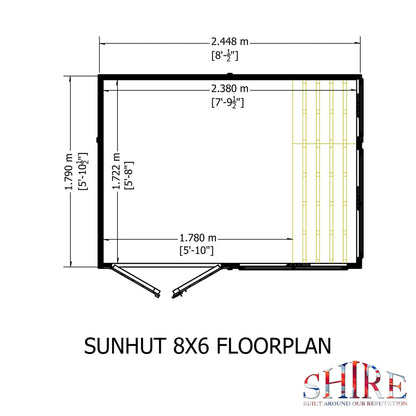 Shire 8 x 6ft Sun Hut - JJ Building Materials