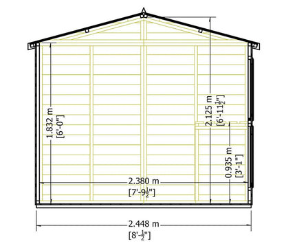 Shire 8 x 6ft Sun Hut - JJ Building Materials