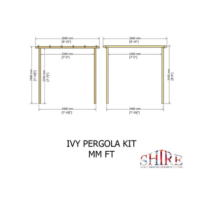 Shire 8 x 8ft Ivy Pergola Kit - JJ Building Materials