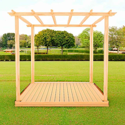Shire 8 x 8ft Ivy Pergola Kit with Decking - JJ Building Materials