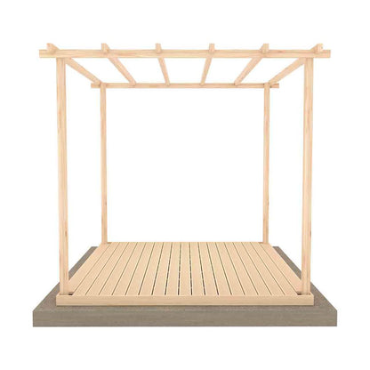 Shire 8 x 8ft Ivy Pergola Kit with Decking - JJ Building Materials