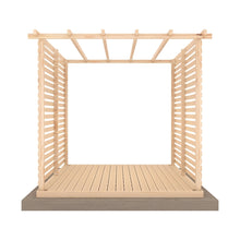 Shire 8 x 8ft Ivy Pergola Kit with Decking and Sides - JJ Building Materials