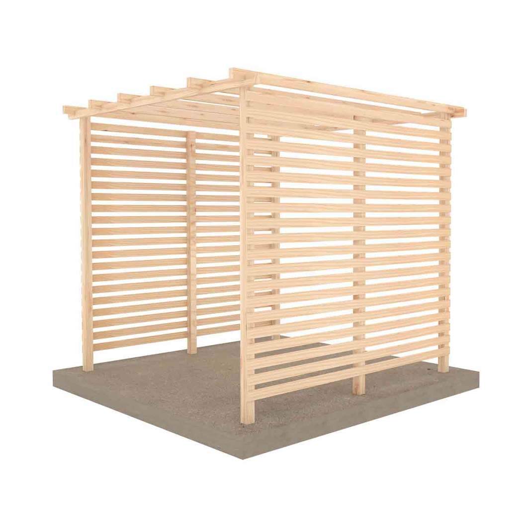 Shire 8 x 8ft Ivy Pergola Kit with Sides - JJ Building Materials