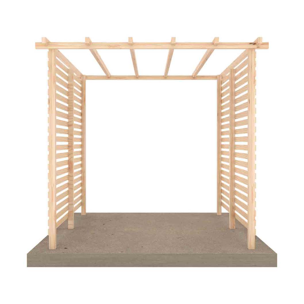 Shire 8 x 8ft Ivy Pergola Kit with Sides - JJ Building Materials