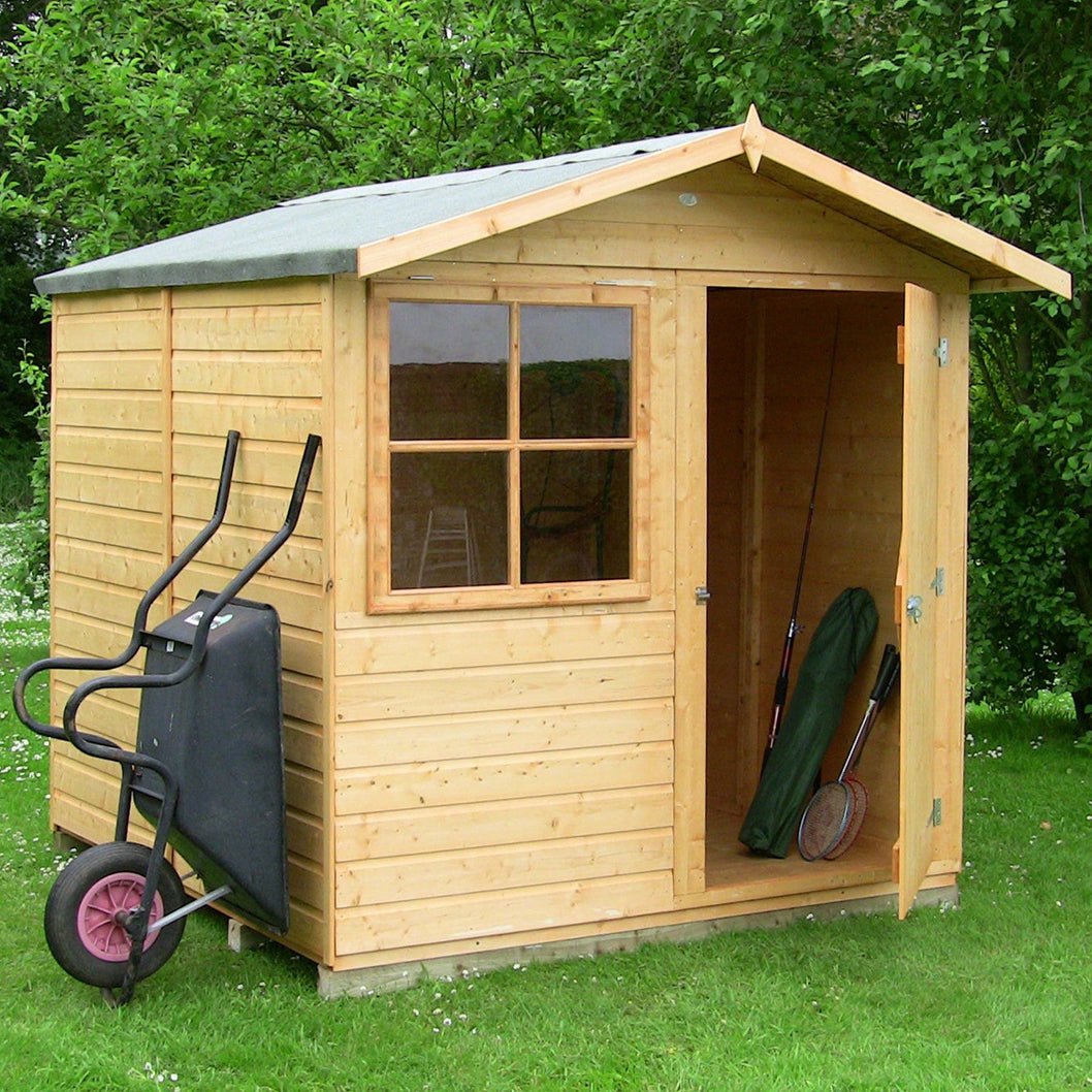 Shire Abri 7x7ft T&G Single Door Apex Wooden Shed - JJ Building Materials