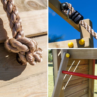 Shire Adventure Peaks Fortress 3 (Carol 3) Climbing Frame With Swing & Slide - JJ Building Materials