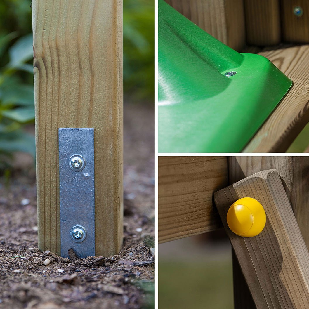 Shire Adventure Peaks Fortress 3 (Carol 3) Climbing Frame With Swing & Slide - JJ Building Materials