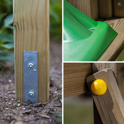 Shire Adventure Peaks Fortress 3 (Carol 3) Climbing Frame With Swing & Slide - JJ Building Materials