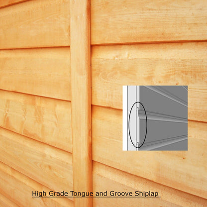 Shire Alderney 7x5ft Double Door T&G Apex Wooden Shed - JJ Building Materials