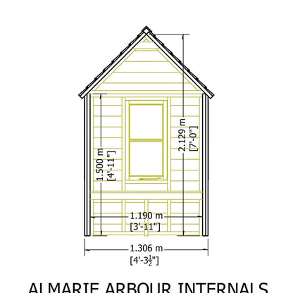 Shire Almarie Arbour Pressure Treated 4 x 3ft - JJ Building Materials