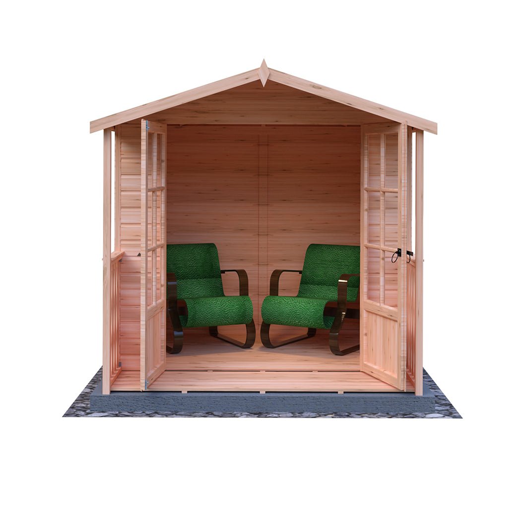 Shire Alnwick 7x7ft Double Door T&G Wooden Summerhouse - JJ Building Materials