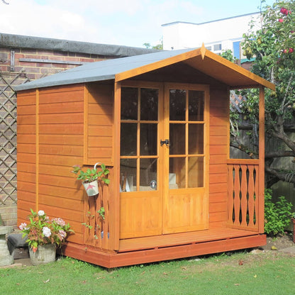 Shire Alnwick 7x7ft Double Door T&G Wooden Summerhouse - JJ Building Materials