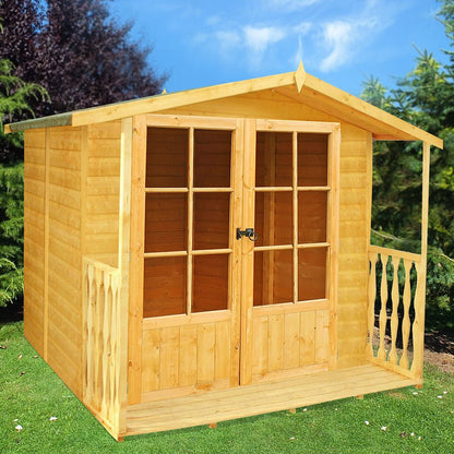 Shire Alnwick 7x7ft Double Door T&G Wooden Summerhouse - JJ Building Materials