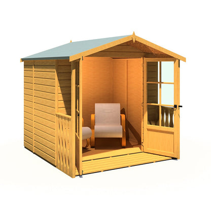 Shire Alnwick 7x7ft Double Door T&G Wooden Summerhouse - JJ Building Materials