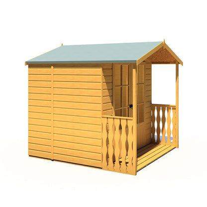 Shire Alnwick 7x7ft Double Door T&G Wooden Summerhouse - JJ Building Materials