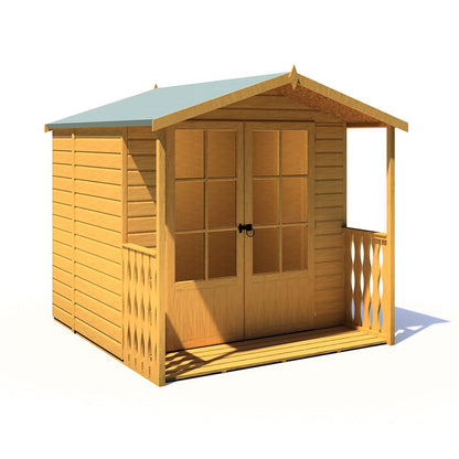 Shire Alnwick 7x7ft Double Door T&G Wooden Summerhouse - JJ Building Materials