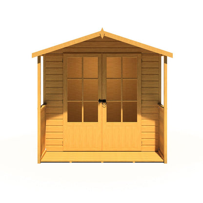 Shire Alnwick 7x7ft Double Door T&G Wooden Summerhouse - JJ Building Materials