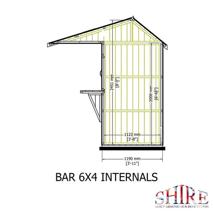 Shire Apex Outdoor Bar & Storage 6x4ft - JJ Building Materials