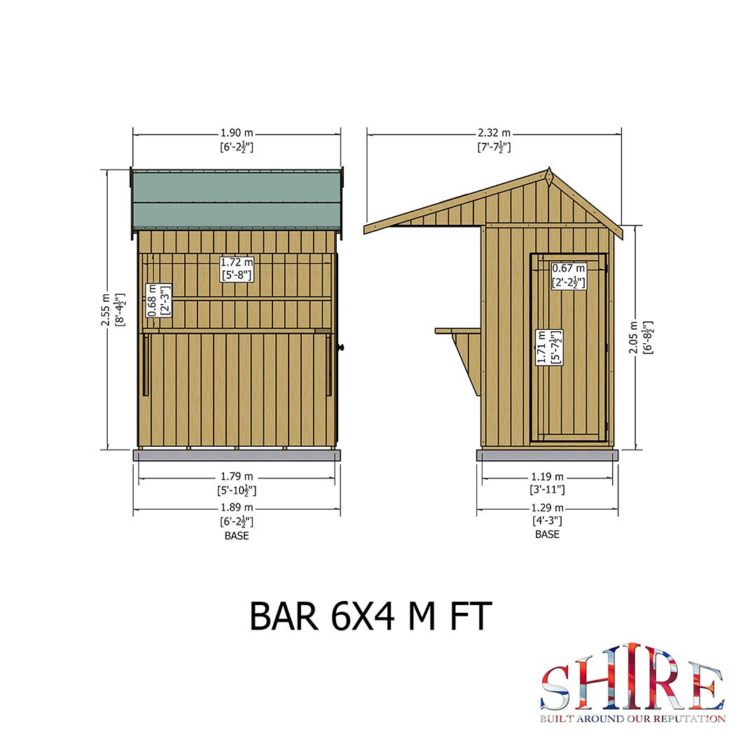 Shire Apex Outdoor Bar & Storage 6x4ft - JJ Building Materials