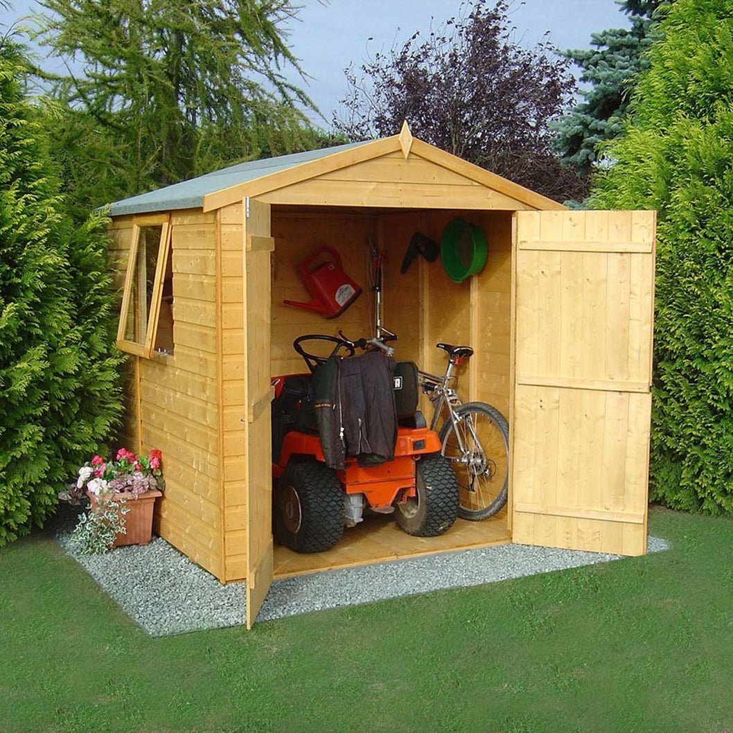 Shire Arran 6x6ft Double Door Apex Wooden Shed - JJ Building Materials