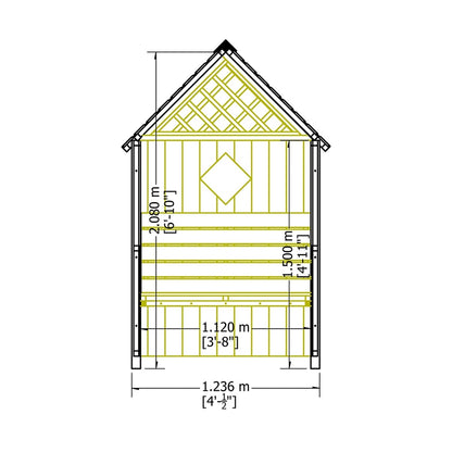 Shire Arum Arbour Seat Pressure Treated - JJ Building Materials