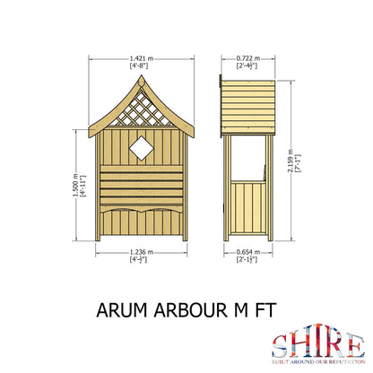 Shire Arum Arbour Seat Pressure Treated - JJ Building Materials