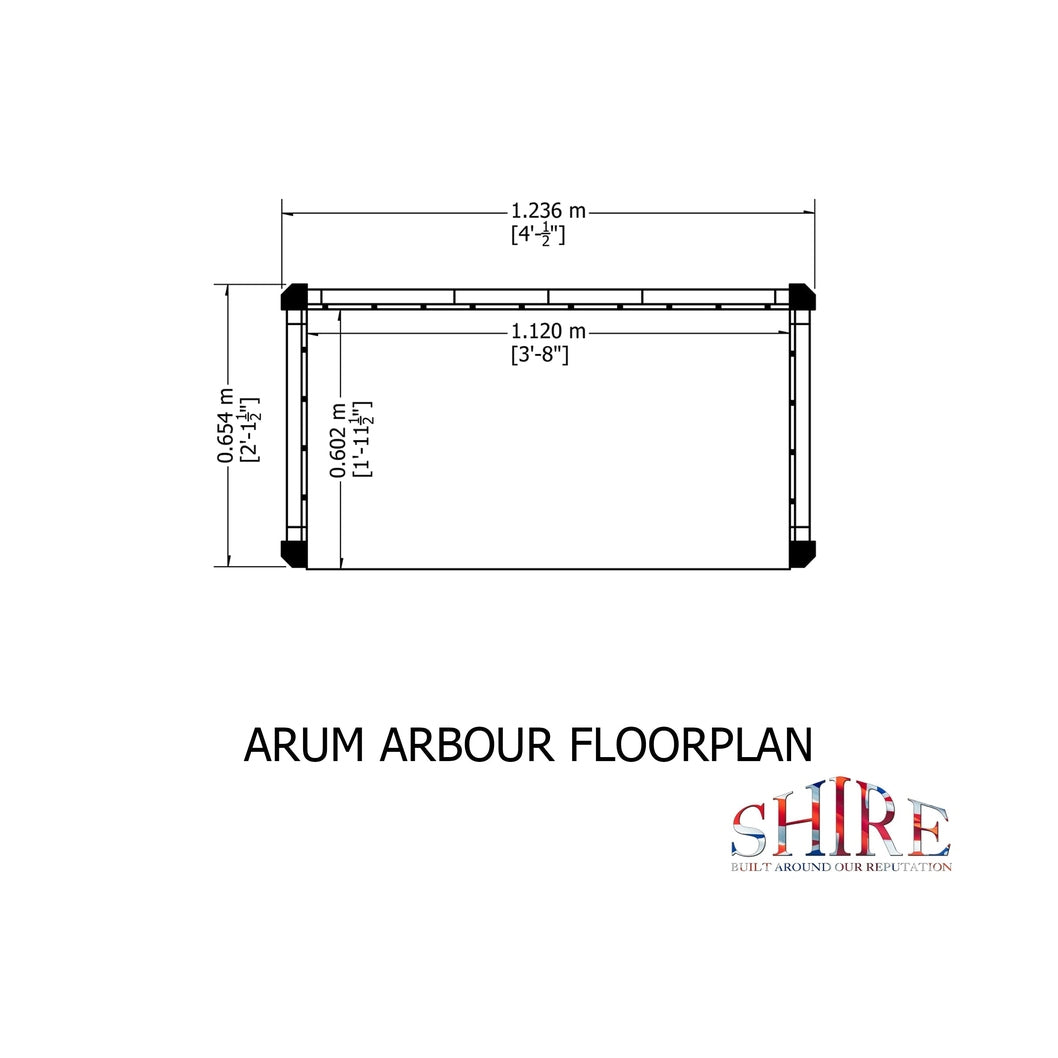 Shire Arum Arbour Seat Pressure Treated - JJ Building Materials